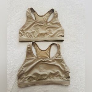 2 Patagonia Capilene Desert Tan Sport Top Sports Bra Womens Size Medium